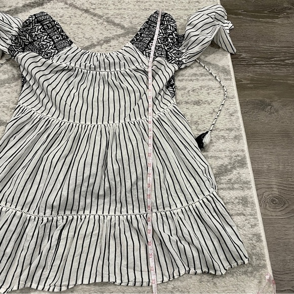 Free People Black and White Lola Embroidered Mini Dress - Picture 10 of 10